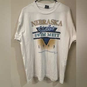 1995 Vintage Nebraska Swim Meet T-Shirt XL